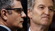 El ministro de Justicia y Presidencia, Félix Bolaños, y el líder del PP y la oposición, Alberto Núñez Feijóo; en sendas imágenes de archivo, respectivamente.