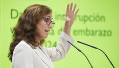 La ministra de Sanidad, Mónica García, presenta en rueda de prensa, los datos de las interrupciones voluntarias del embarazo realizadas en España en 2024, este miércoles en Madrid .
