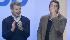 El líder del PP, Alberto Núñez Feijóo; y el president de la Generalitat Valenciana, Carlos Mazón; en una imagen de archivo.