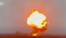 Un fotograma del vídeo compartido por la Inteligencia ucraniana sobre el ataque al oleoducto circular de Moscú (Rusia).