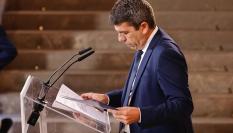 Carlos Mazón, durante su discurso de dimisión el 3 de noviembre de 2025.