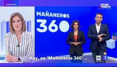 Silvia Intxaurrondo, Javier Ruiz y Adela González en los platós de La Hora de La 1 y de Mañaneros.