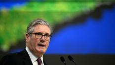 El primer ministro británico, Keir Starmer, interviene durante la conferencia climática COP30 de la ONU en Belém (Brasil), el 6 de noviembre de 2025.