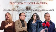 Estos son los principales candidatos a las elecciones de Extremadura del próximo 21 de diciembre.