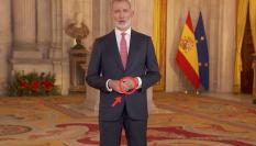 Felipe VI durante su discurso de Nochebuena.