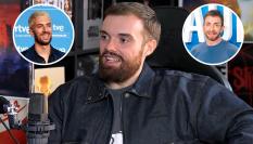 Ibai Llanos hablando en el pódcast 'The Wild Project' y dos imágenes de David Broncano y Pablo Motos.