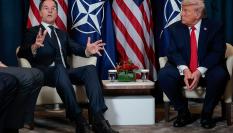 El presidente de EEUU, Donald Trump, y el secretario general de la OTAN, Mark Rutte, durante una reunión bilateral en el marco del Foro de Davos, el 21 de enero de 2026.