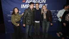 El agitador ultraderechista, Vito Quiles, en el acto final de campaña del PP.