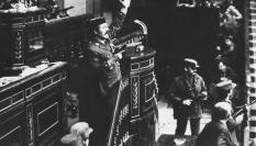 Antonio Tejero en el golpe de Estado del 23-F.