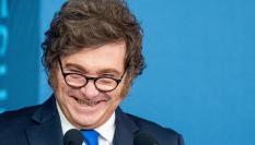 El presidente argentino, Javier Milei, durante su visita a la Universidad de Yeshiva en Manhattan (Nueva York, EEUU).