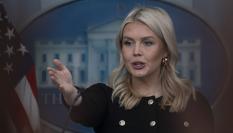 Karoline Leavitt, en una rueda de prensa en la Casa Blanca