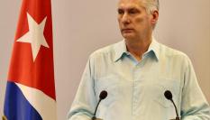 El presidente de Cuba, Miguel Díaz-Canel Bermúdez, comparece en directo tras emitir un mensaje en vídeo sobre las relaciones bilaterales con Washington