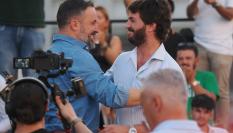 Imagen de archivo del líder de Vox, Santiago Abascal, y el ex vicepresidente de la Junta de Castilla y León Juan García-Gallardo.