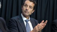 Ángel Escribano Ruiz, presidente ejecutivo del Grupo Indra, en el foro "40 años después de la adhesión: cómo quiere España que sea Europa", el 15 de octubre de 2025 en Madrid.