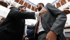 Imagen de archivo con el presidente de la Región de Murcia, el popular Fernando López Miras, y el exlíder de Vox Murcia José Ángel Antelo.