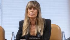 Begoña Gómez, durante su comparecencia en la Asamblea de Madrid