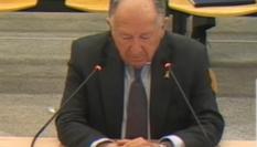 El exdirector del CNI Félix Sanz Roldán, durante su testimonio como testigo en el juicio de la 'operación Kitchen'.