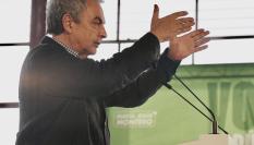 Imagen de archivo del expresidente José Luis Rodríguez Zapatero; en un mitin de las elecciones andaluzas.
