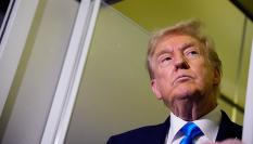 Donald Trump, en el Air Force One