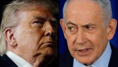 El presidente de EEUU, Donald Trump, y el primer ministro de Israel, Benjamin Netanyahu, en sendas imágenes de archivo.