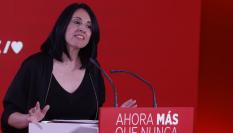 La secretaria de Organización del PSOE, Rebeca Torró, ofrece una rueda de prensa tras la reunión de la Ejecutiva Federal.