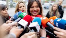 MADRID, SPAIN - APRIL 11: The actress Elisa Mouliaa gives statements to the media upon her arrival at the Plaza de Castilla Courts to hand over her cell phone so that the National Police can analyze the conversations they had, on 11 April, 2025 in Madrid, Spain. The former deputy of Sumar, Iñigo Errejon, is scheduled to go to court half an hour after the actress Elisa Mouliaa to also hand over his cell phone. This procedure is part of the proceedings led by the magistrate Adolfo Carretero, against the former spokesman of Sumar for the alleged crime of sexual assault of which the actress accuses him. (Photo By Eduardo Parra/Europa Press via Getty Images)