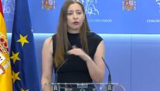 Ester Muñoz, en la rueda de prensa de los portavoces este martes.