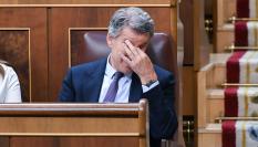 MADRID, SPAIN - JUNE 24: The leader of the PP, Alberto Nuñez Feijoo, during a plenary session in the Congress of Deputies on 24 June 2026, in Madrid, Spain. The Prime Minister appears before the Lower House to report on the political situation following developments in the investigations into his wife, the ‘Leire case’ and former Prime Minister Zapatero, as well as the Supreme Court’s conviction of former minister Abalos, his adviser Koldo, and businessman Victor de Aldama. (Photo By Gustavo Valiente/Europa Press via Getty Images)