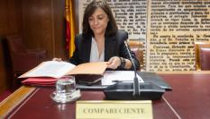 La gerente del PSOE, Ana María Fuentes Pacheco, en una imagen de archivo durante la comisión de investigación del 'caso Koldo' en el Senado.