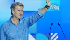VALLADOLID CASTILE AND LEON, SPAIN - JULY 11: The PP’s president, Alberto Nuñez Feijoo, brings the 16th National Congress of the PP’s Nuevas Generaciones to a close on 11 July 2026 in Valladolid, Castile and Leon, Spain. This PP’s Nuevas Generaciones National Congress serves to elect Dancausa as the new national president following the agreement on a unity list. (Photo By Photogenic/Claudia Alba/Europa Press via Getty Images)