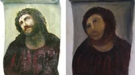 El nuevo 'Ecce Homo' está en Brasil: una restauración chapucera convierte a la Virgen y a Jesús en personajes de dibujos animados y desata la indignación