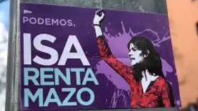 Las pegatinas 'callejeras' de apoyo a Isa Serra