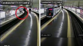 Un policía fuera de servicio salva a un joven de ser arrollado por el metro en Madrid