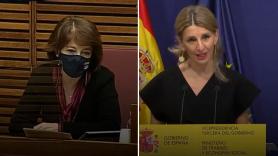 Yolanda Díaz responde a la diputada de Vox que dice que "si una mujer cobra menos es porque lo decide ella"