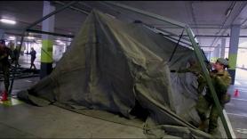 El Ejército instala un hospital de campaña en Oviedo