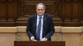 Quim Torra critica la "huida tras ser investigado" de Juan Carlos y pide un referéndum en España