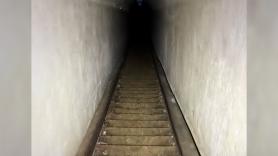 Encuentra una escalera escondida mientras caminaba por el bosque y conduce a un lugar aterrador