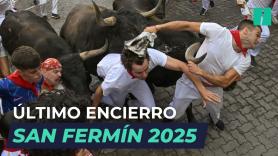 Terminan los Sanfermines: Así ha sido el último encierro con los toros Miura