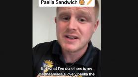 Un británico se hace un bocadillo de paella y los españoles reaccionan en masa, pero no como se espera
