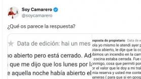 Deja una reseña llamando al dueño de un restaurante "mentiroso" y su respuesta es toda una lección