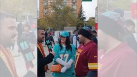 Una pareja de León va a ver la NFL a Madrid, pero hay un detalle entre ellos que llama mucho la atención