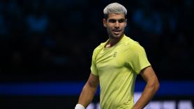 Alcaraz se dirige a la grada durante el calentamiento previo a la final y hace una pregunta imposible de imaginar