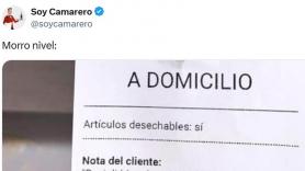 Pide unos raviolis para llevar a un restaurante y la nota que añade es de tener más cara que espalda