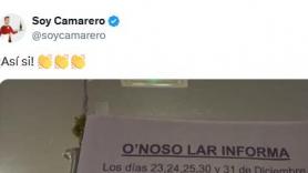 Un bar de Galicia se lleva todos los aplausos con el cartel dirigido a sus clientes que han colgado para estas navidades: "Así sí"