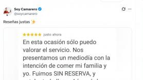 Un cliente se queda sin mesa en un restaurante y lo que hace justo después es para enseñar en los colegios