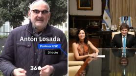 Antón Losada ve el comentado detalle de la imagen de Ayuso con Milei: el recado que le deja es de proporciones bíblicas