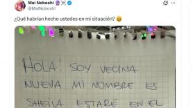 Una vecina nueva cuelga este cartel en la comunidad con una petición: para algunos correcta y para otros de tener más cara que espalda