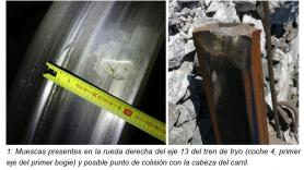 El primer informe oficial del accidente de Adamuz apunta a que el carril se fracturó antes del paso del Iryo