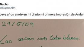 Encuentra su diario de cuando tenía nueve años y arrasa por lo que hay escrito sobre Andalucía: más de 17.000 'me gusta' y subiendo