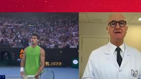 El doctor Ripoll, traumatólogo, sobre las molestias de Alcaraz en Australia: "El órgano más importante del deportista es el cerebro"